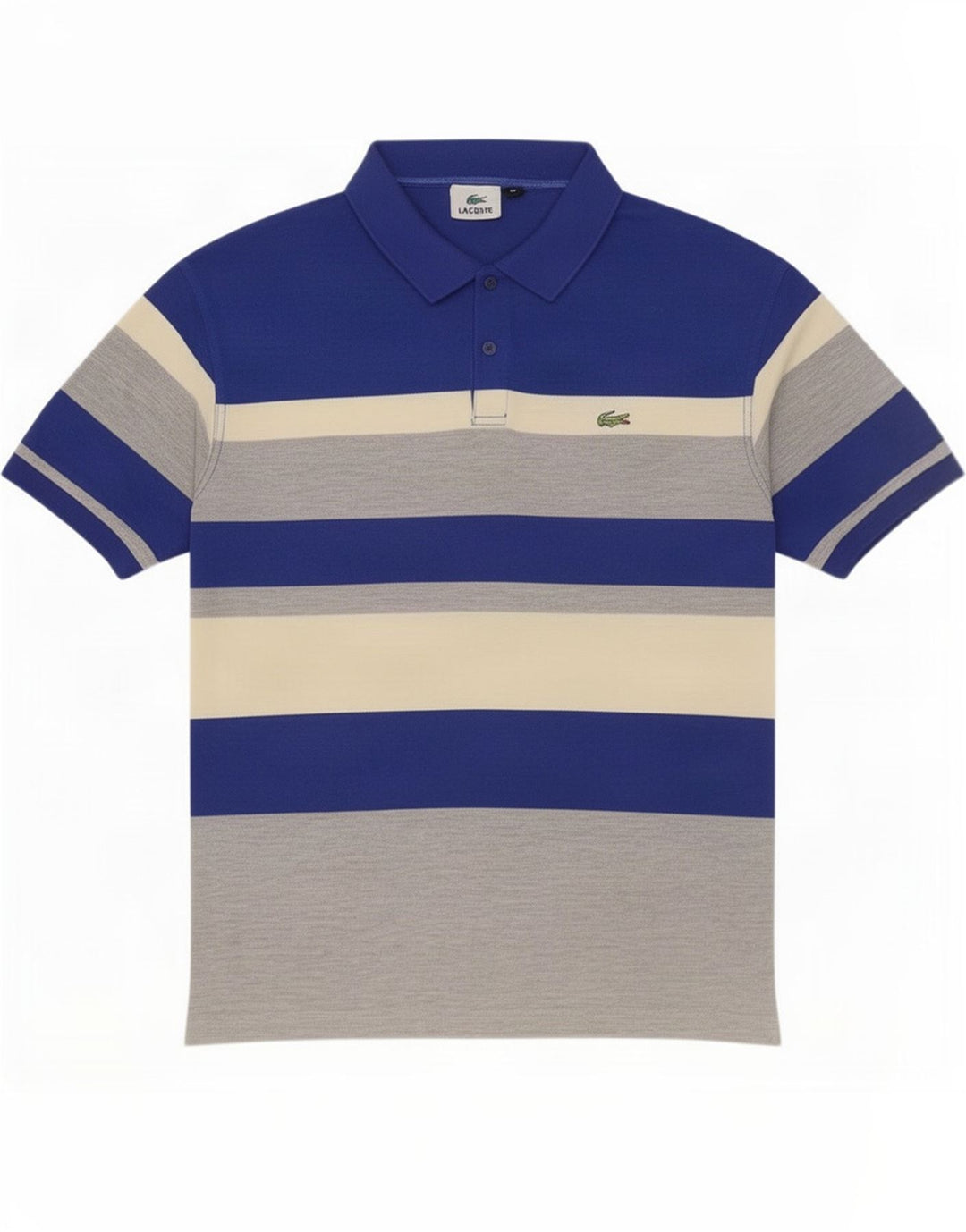 Lacoste Mens Polo Shirt XL Multicoloured Striped Polyester