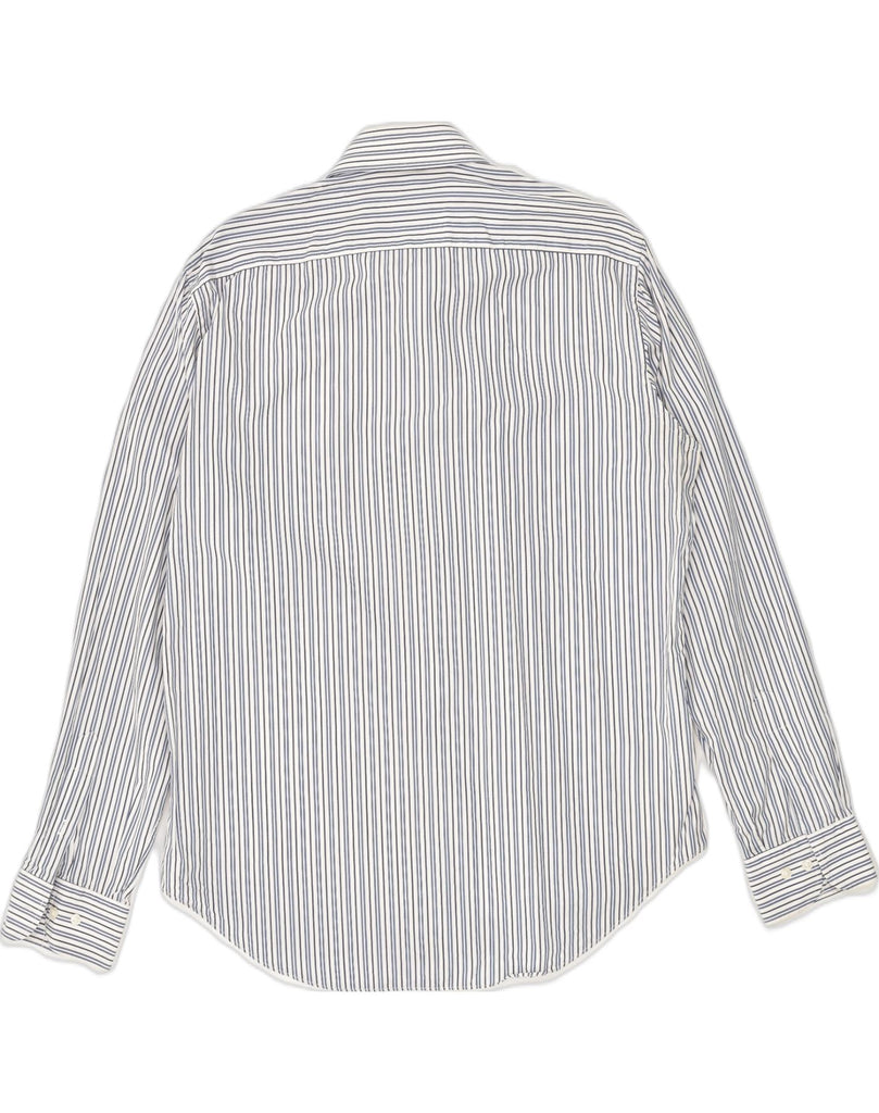 MASSIMO DUTTI Mens Shirt Size 17 43 XL White Striped Cotton | Vintage Massimo Dutti | Thrift | Second-Hand Massimo Dutti | Used Clothing | Messina Hembry 