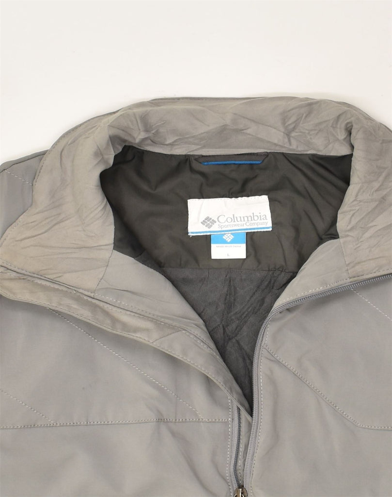 COLUMBIA Mens Windbreaker Jacket UK 40 Large Grey Polyester | Vintage Columbia | Thrift | Second-Hand Columbia | Used Clothing | Messina Hembry 