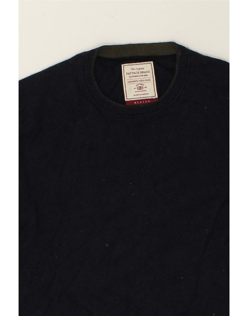 FAT FACE Womens Crew Neck Jumper Sweater UK 14 Medium Navy Blue Cotton | Vintage Fat Face | Thrift | Second-Hand Fat Face | Used Clothing | Messina Hembry 