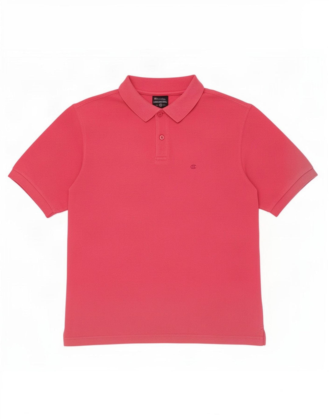 Champion Mens Polo Shirt Medium Pink Cotton