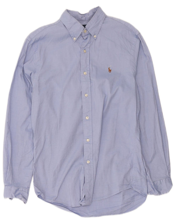 Ralph Lauren Mens Slim Fit Shirt Medium Blue Cotton