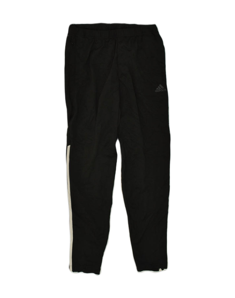 ADIDAS Mens Running Tracksuit Trousers Small Black Polyester | Vintage Adidas | Thrift | Second-Hand Adidas | Used Clothing | Messina Hembry 