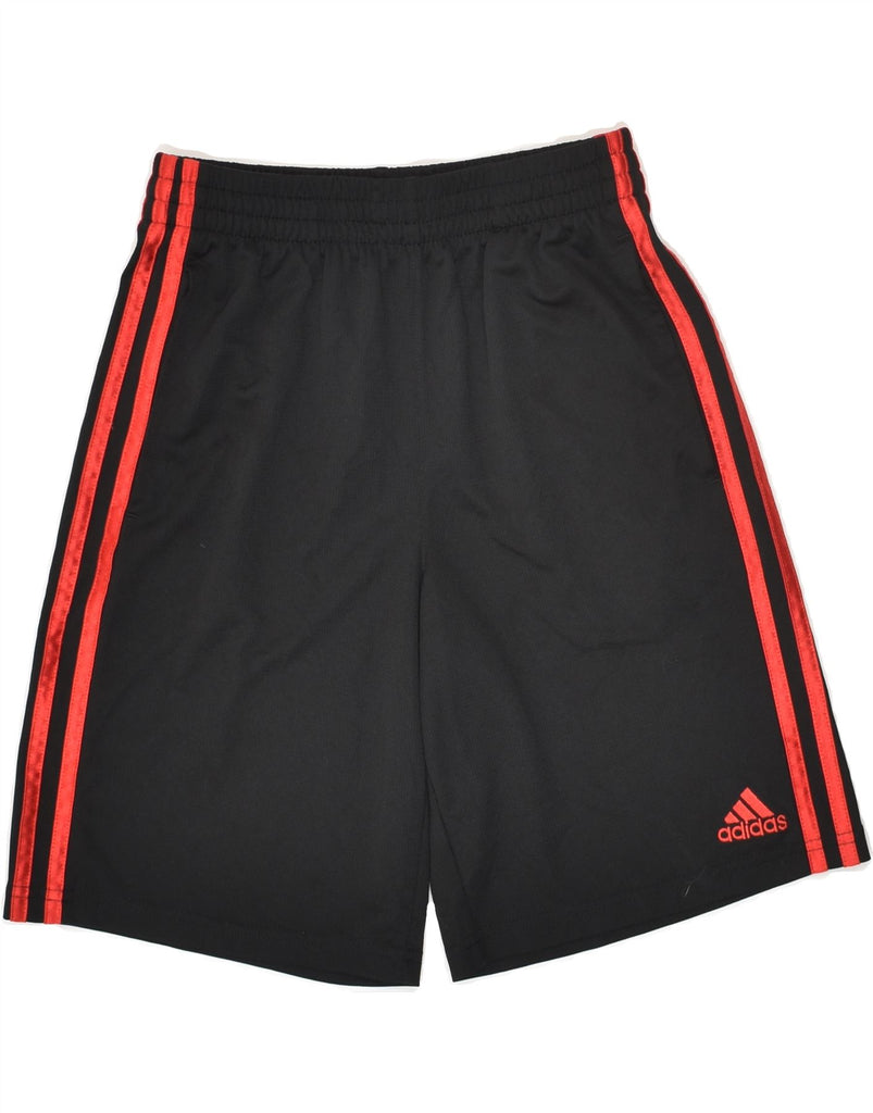 ADIDAS Boys Sport Shorts 10-11 Years Medium  Black Polyester | Vintage Adidas | Thrift | Second-Hand Adidas | Used Clothing | Messina Hembry 