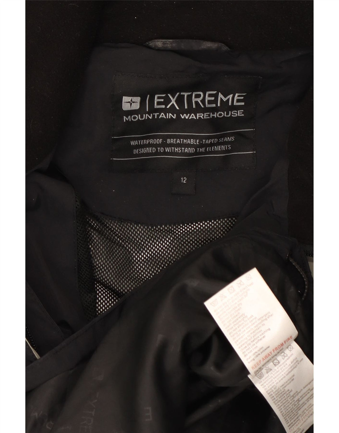 Mountain Warehouse Womens Hooded Raincoat UK 12 Medium  Black Nylon