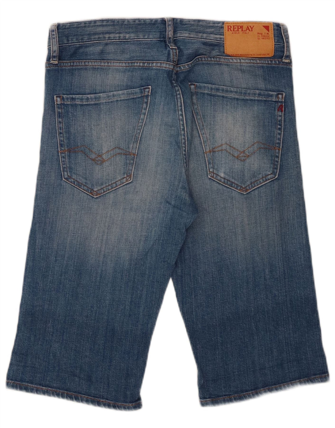 Replay Mens Denim Shorts W30 Medium Blue Cotton
