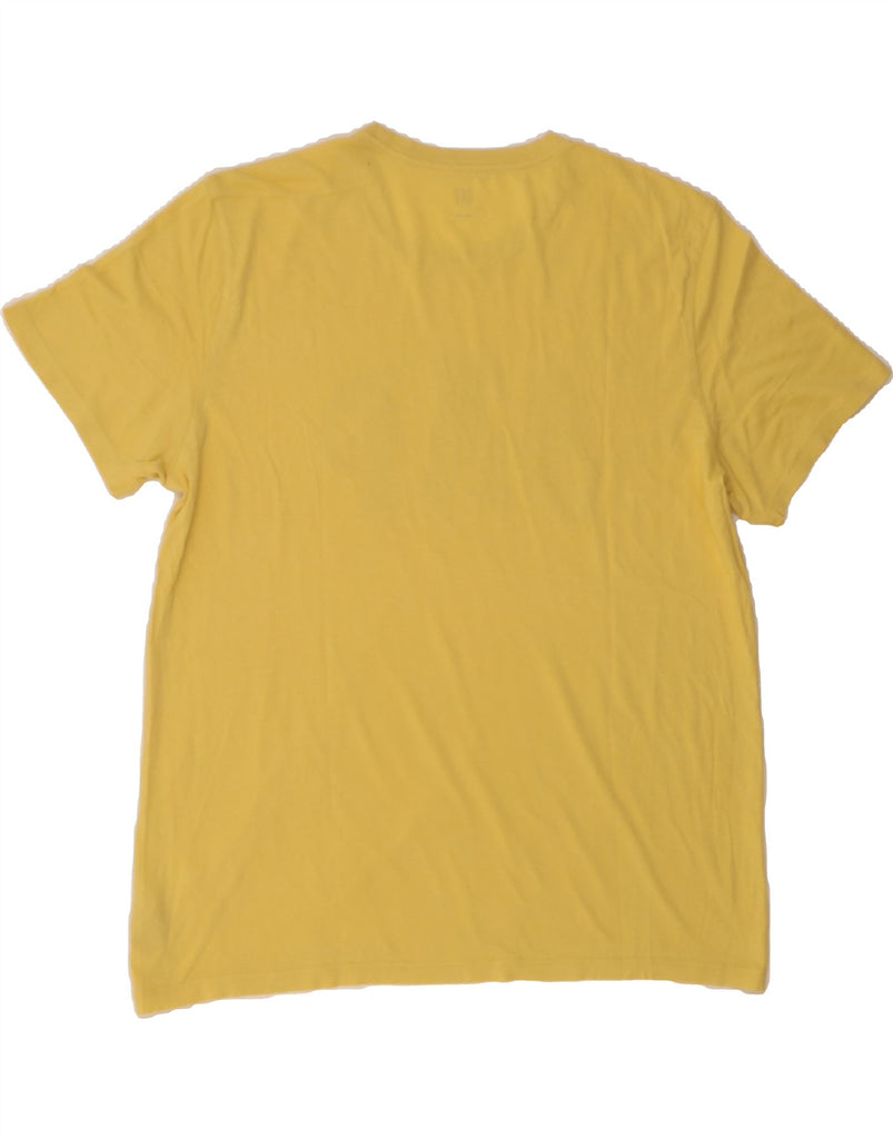 GAP Mens Graphic T-Shirt Top Large Yellow Cotton Vintage Gap and Second-Hand Gap from Messina Hembry 