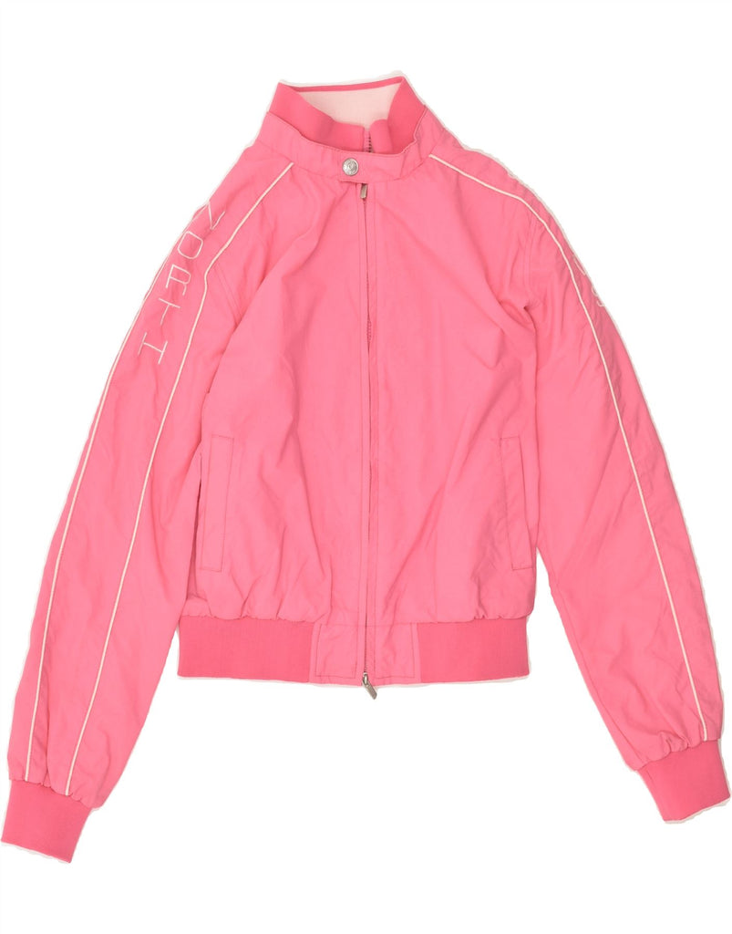 NORTH SAILS Womens Graphic Bomber Jacket UK 8 Small Pink Polyamide | Vintage North Sails | Thrift | Second-Hand North Sails | Used Clothing | Messina Hembry 