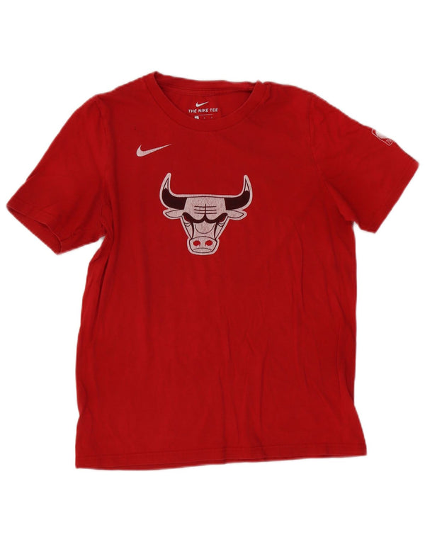 Nike Boys Chicago Bulls Graphic T-Shirt Top 12-13 Years Large Red Cotton
