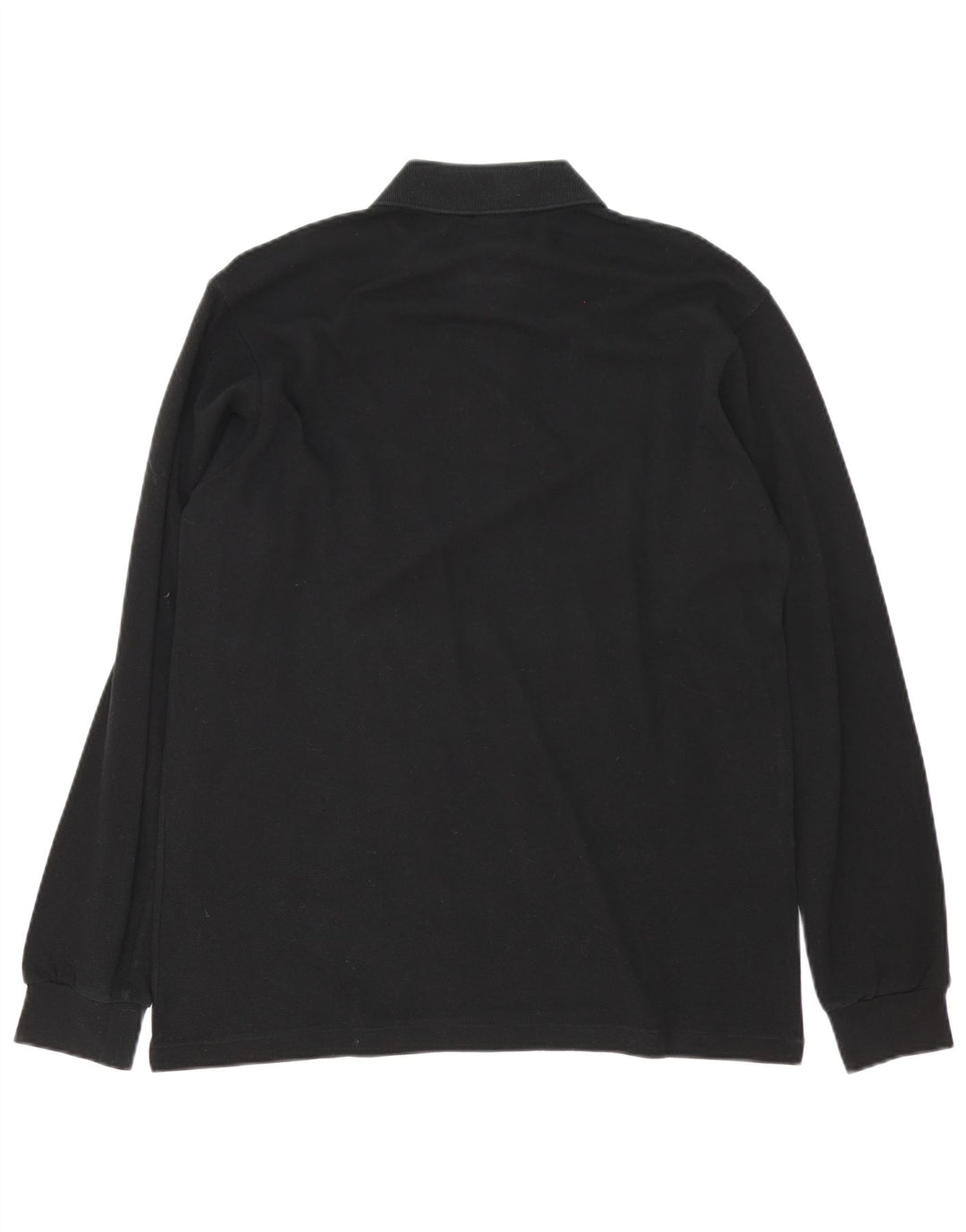 Lacoste Mens Long Sleeve Polo Shirt Size 4 Medium Black Cotton