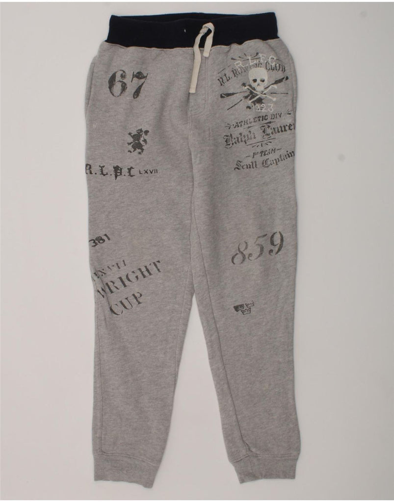 POLO RALPH LAUREN Girls Tracksuit Trousers Joggers 7-8 Years Small Grey | Vintage Polo Ralph Lauren | Thrift | Second-Hand Polo Ralph Lauren | Used Clothing | Messina Hembry 