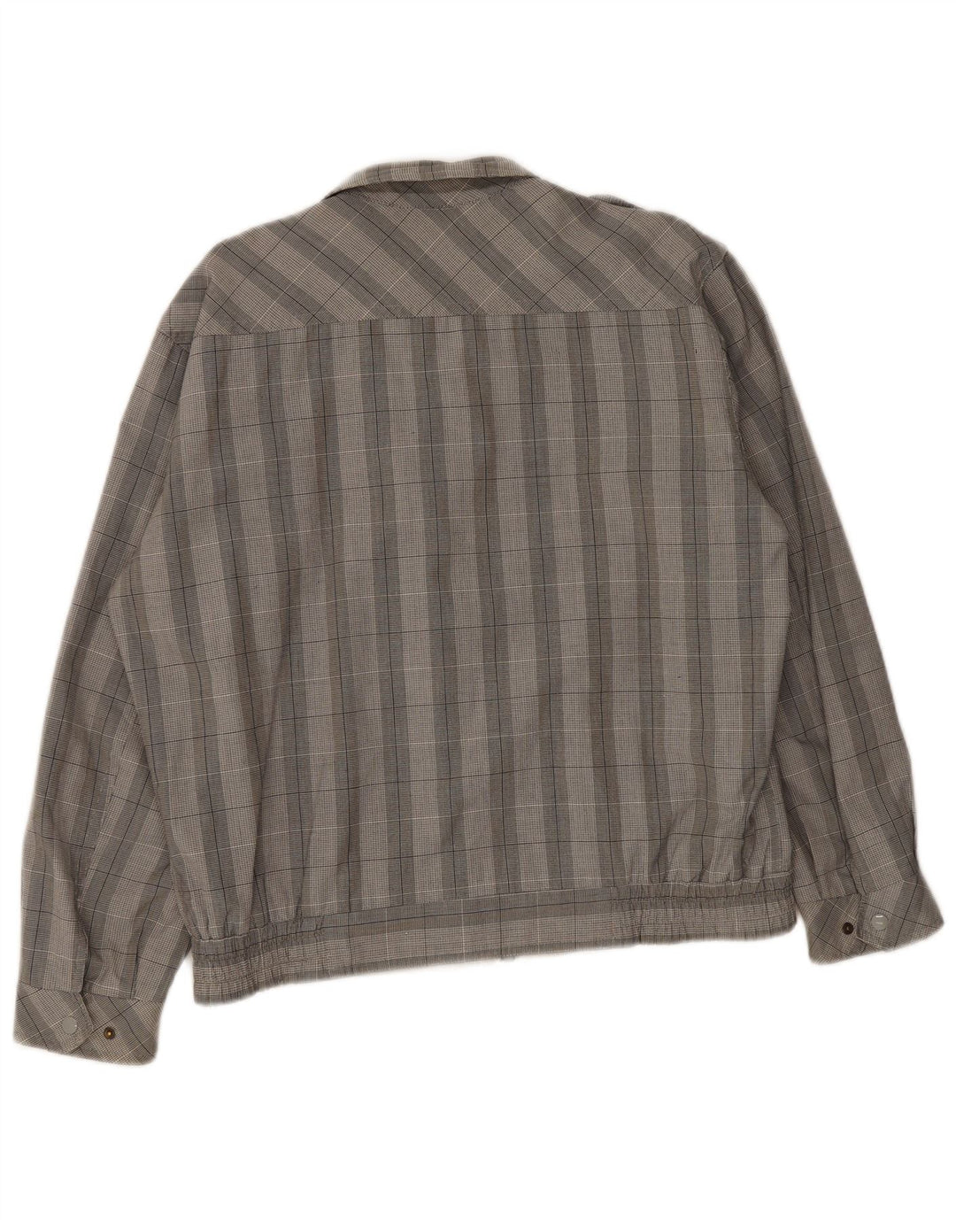 Faciba Mens Military Bomber Jacket UK 38 Medium Grey Check