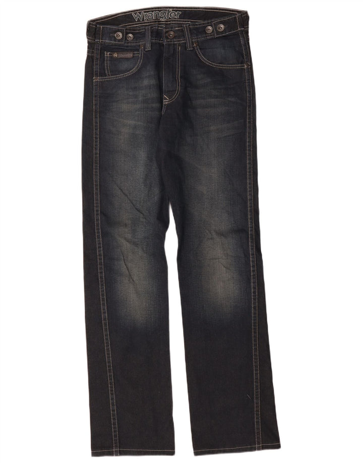 Wrangler Mens Clyde Straight Jeans W31 L34 Navy Blue Cotton
