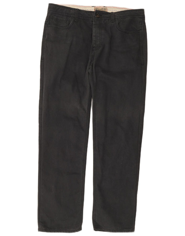 Fat Face Mens Straight Casual Trousers W36 L33 Navy Blue Cotton