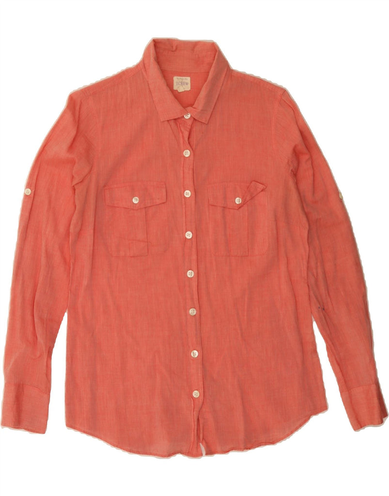 J. CREW Womens Oversized Shirt UK 10 Small Pink Cotton Vintage J. Crew and Second-Hand J. Crew from Messina Hembry 