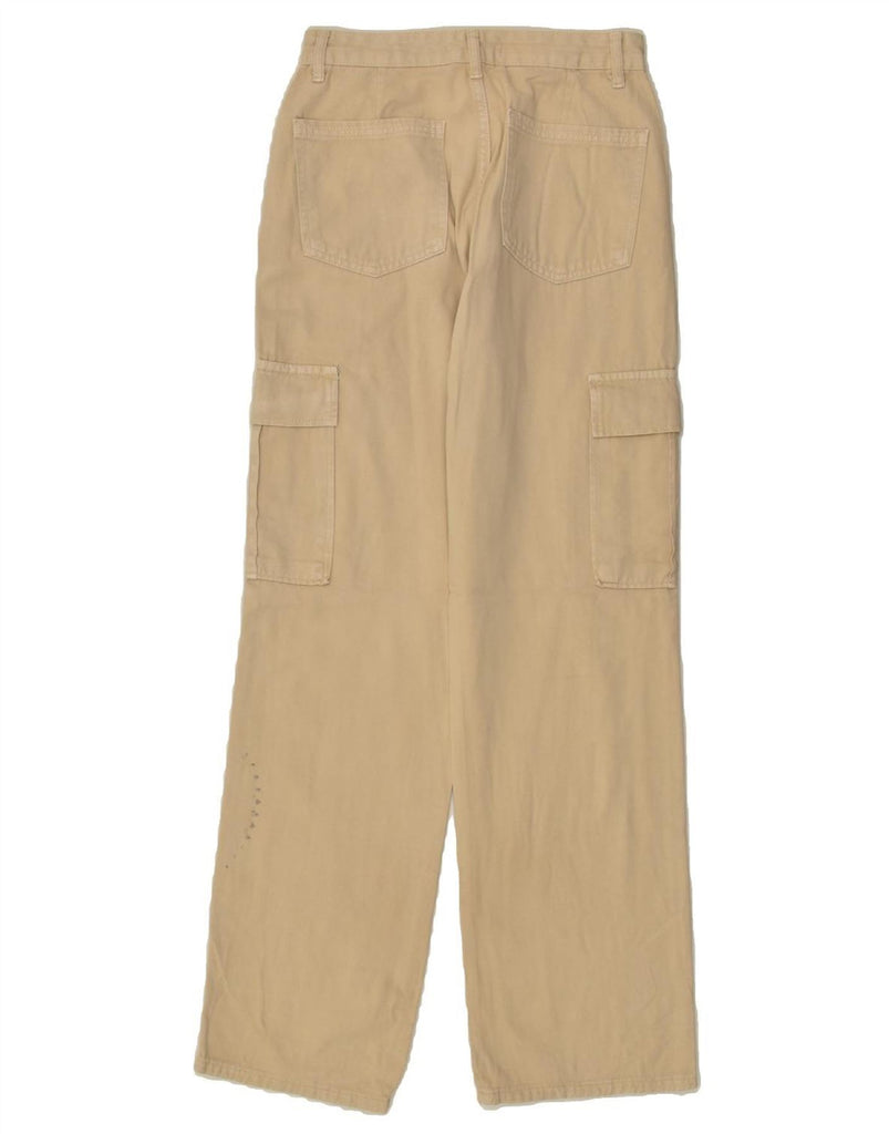 VINTAGE Womens Straight Cargo Trousers UK 10 Small W26 L31 Beige Cotton | Vintage Vintage | Thrift | Second-Hand Vintage | Used Clothing | Messina Hembry 