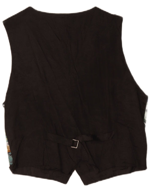 Vintage Womens Waistcoat UK 14 Medium Multicoloured Floral