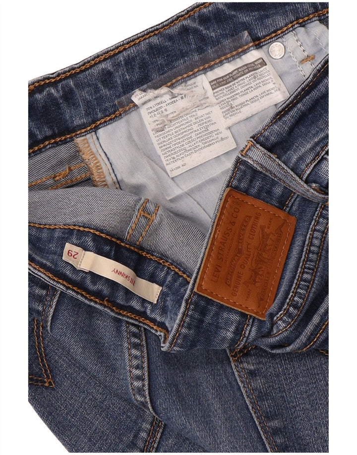Levi's Womens 711 Skinny Jeans W29 L30 Blue Lyocell
