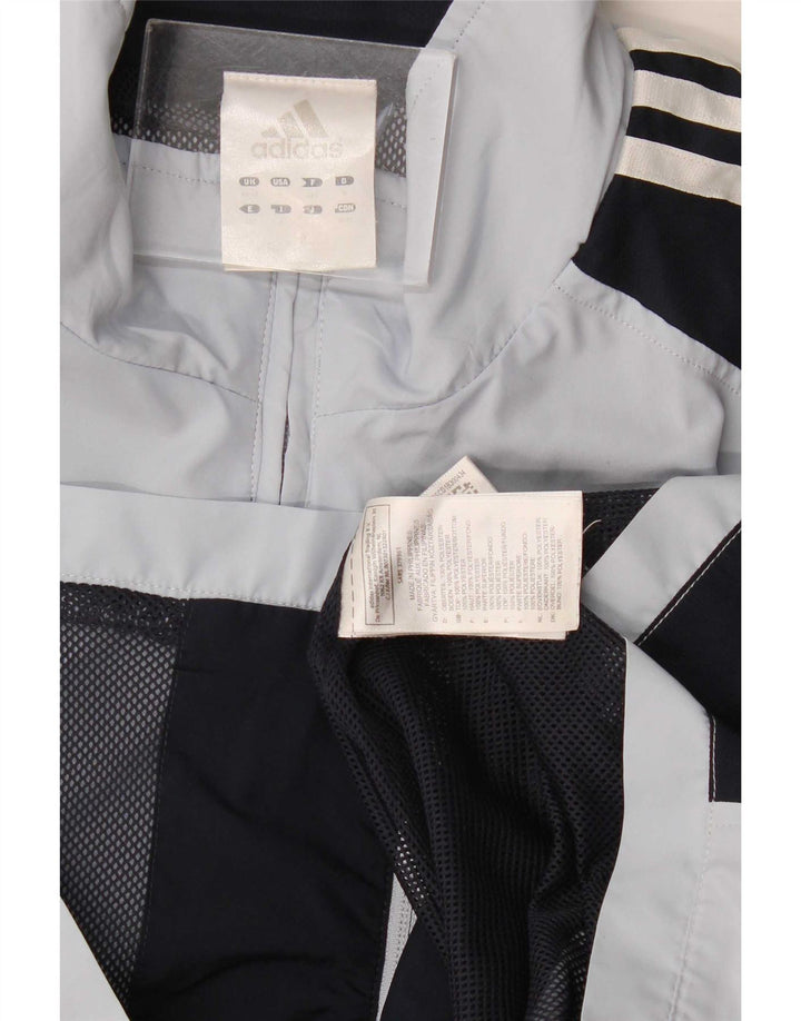 Adidas Mens Tracksuit Top Jacket Medium Blue Colourblock Polyester