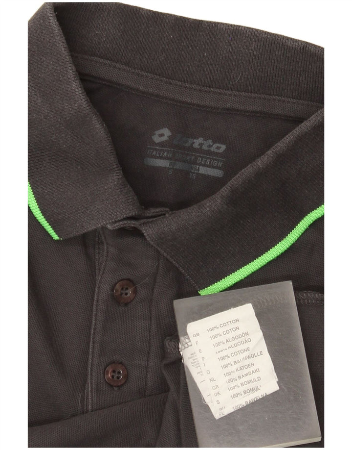 Lotto Mens Polo Shirt Small Grey Cotton