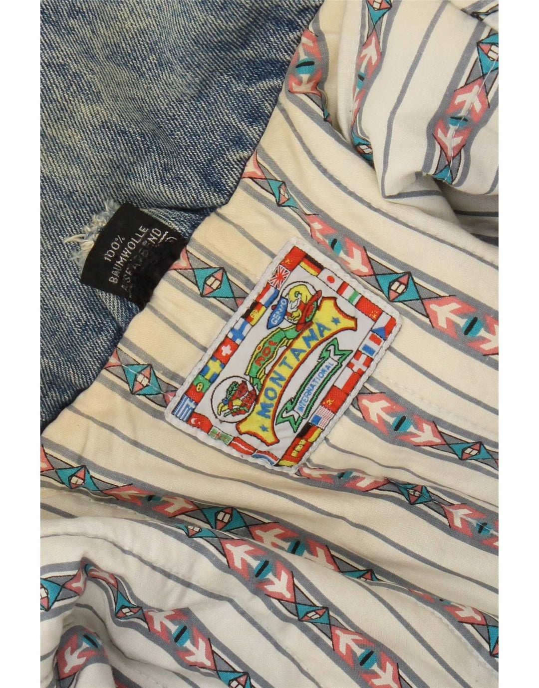 MONTANA Womens Oversized Denim Jacket UK 18 XL Blue Cotton