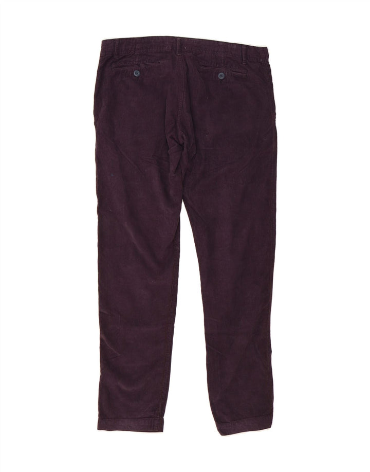 ZARA Mens Slim Corduroy Trousers W36 L32 Purple Vintage Zara and Second-Hand Zara from Messina Hembry 