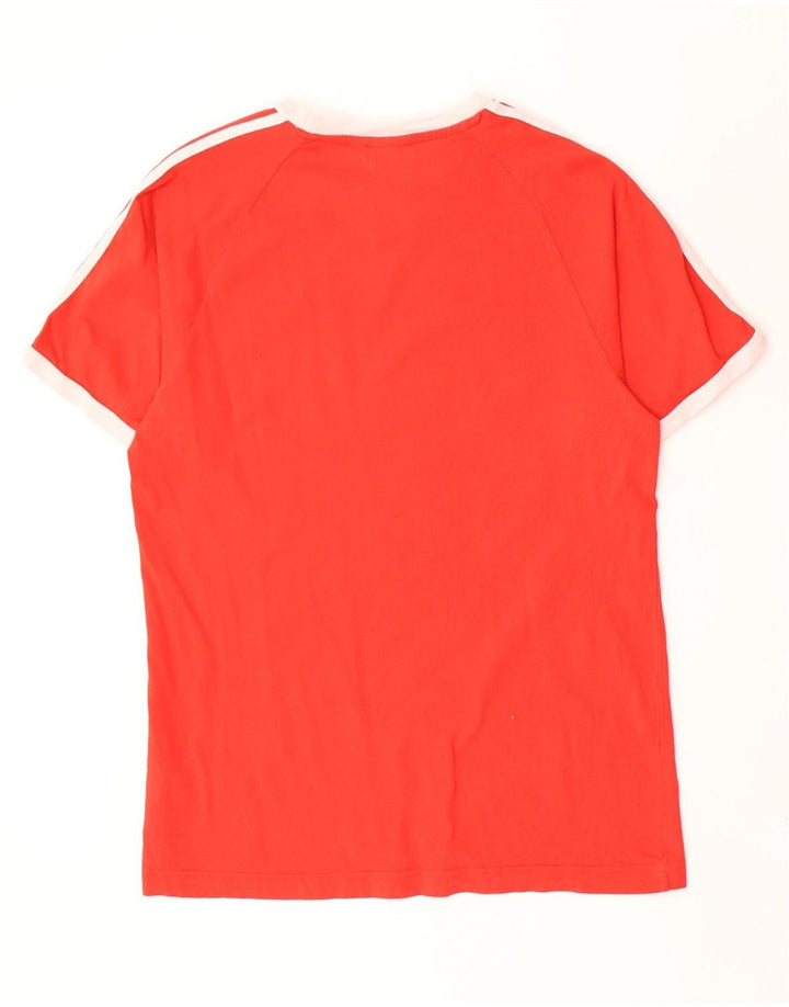 Adidas Mens T-Shirt Top Large Red Cotton