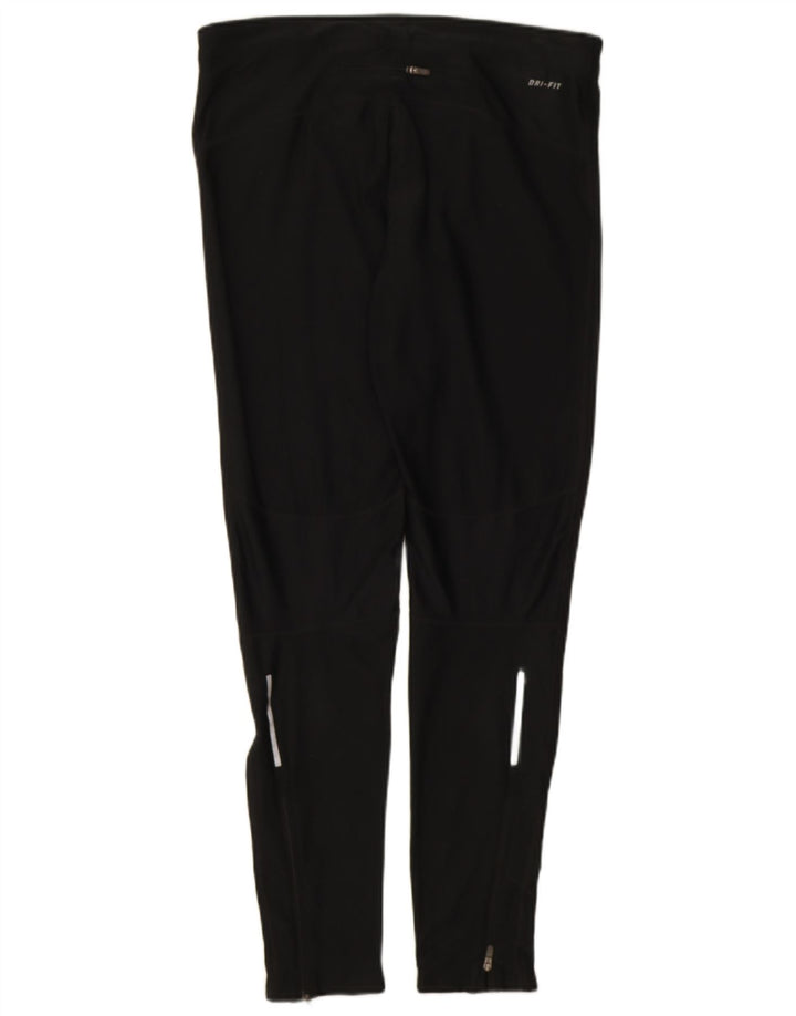 NIKE Womens Dri Fit Leggings UK 14 Large Black Polyester