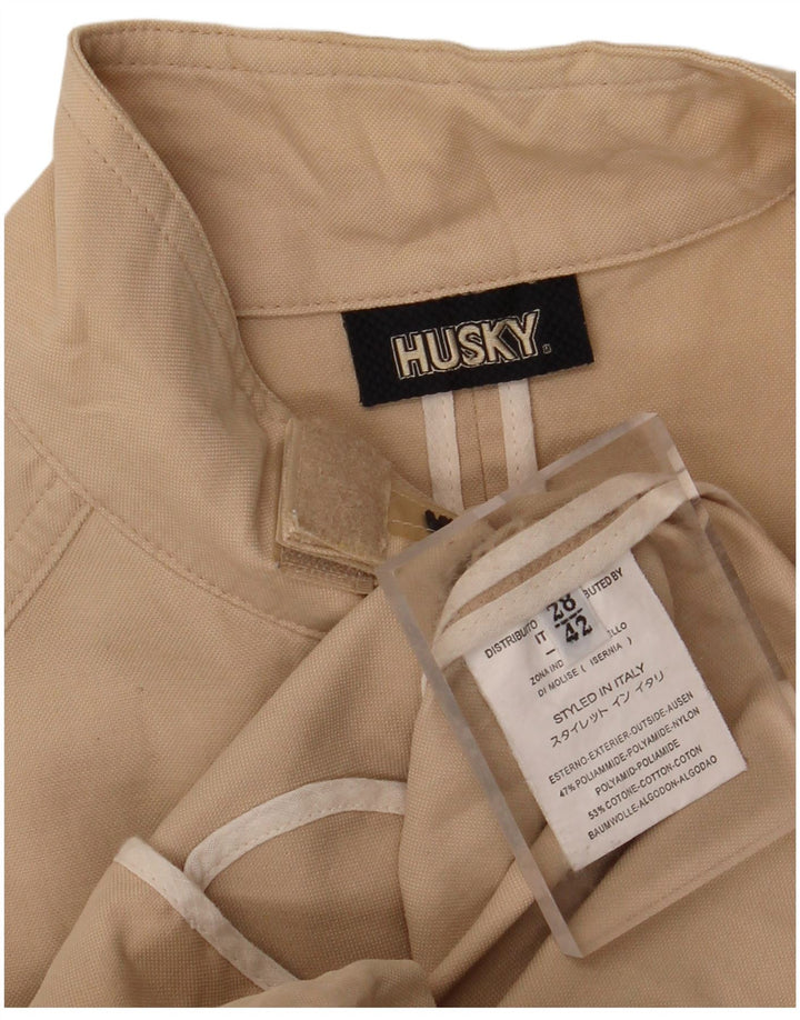 HUSKY Womens Utility Jacket IT 42 Medium Beige Polyamide