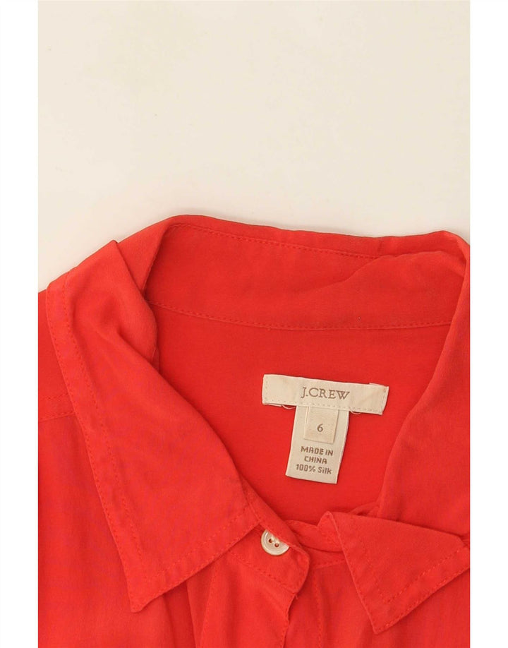 J. Crew Womens Shirt US 6 Medium Red Silk