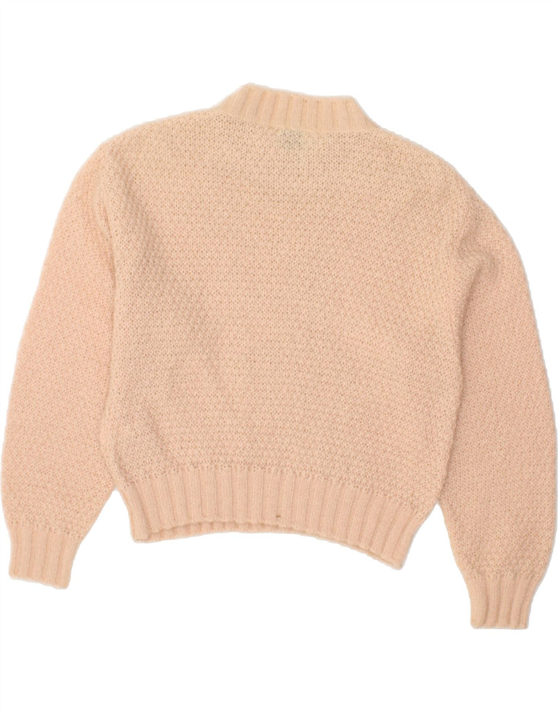 BELFE & BELFE Womens Crew Neck Jumper Sweater UK 14 Medium Beige Mohair | Vintage Belfe & Belfe | Thrift | Second-Hand Belfe & Belfe | Used Clothing | Messina Hembry 