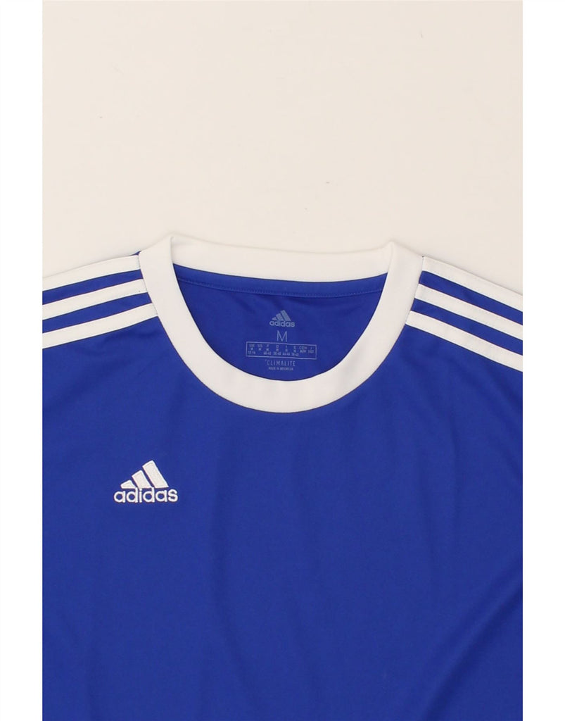 ADIDAS Womens Climalite T-Shirt Top UK 12/14 Medium Blue Polyester | Vintage Adidas | Thrift | Second-Hand Adidas | Used Clothing | Messina Hembry 