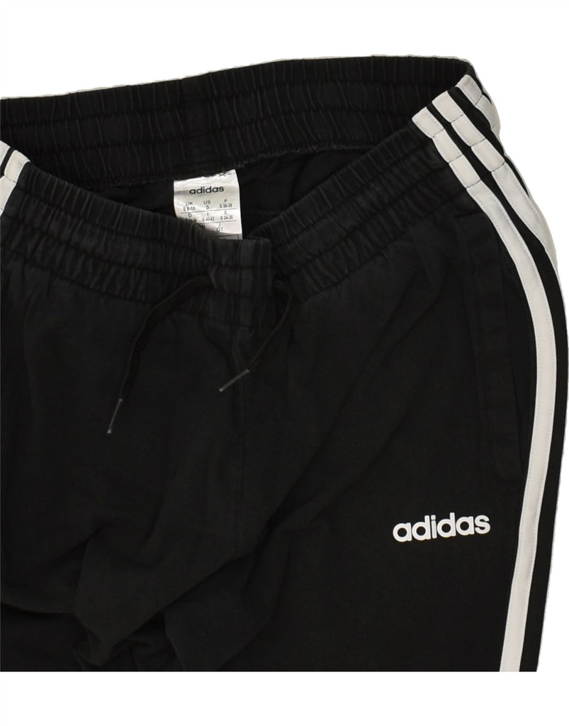 ADIDAS Womens Tracksuit Trousers Joggers UK 8/10 Small Black Cotton Vintage Adidas and Second-Hand Adidas from Messina Hembry 