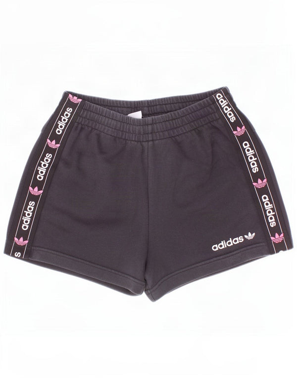 Adidas Girls Graphic Sport Shorts 13-14 Years Black Cotton
