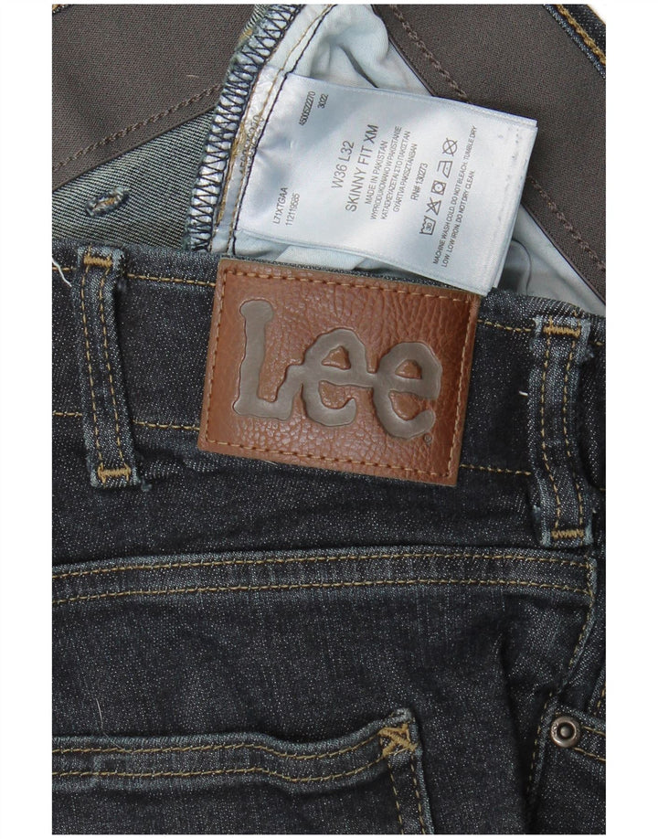 Lee Mens Skinny Jeans W36 L32 Navy Blue Cotton