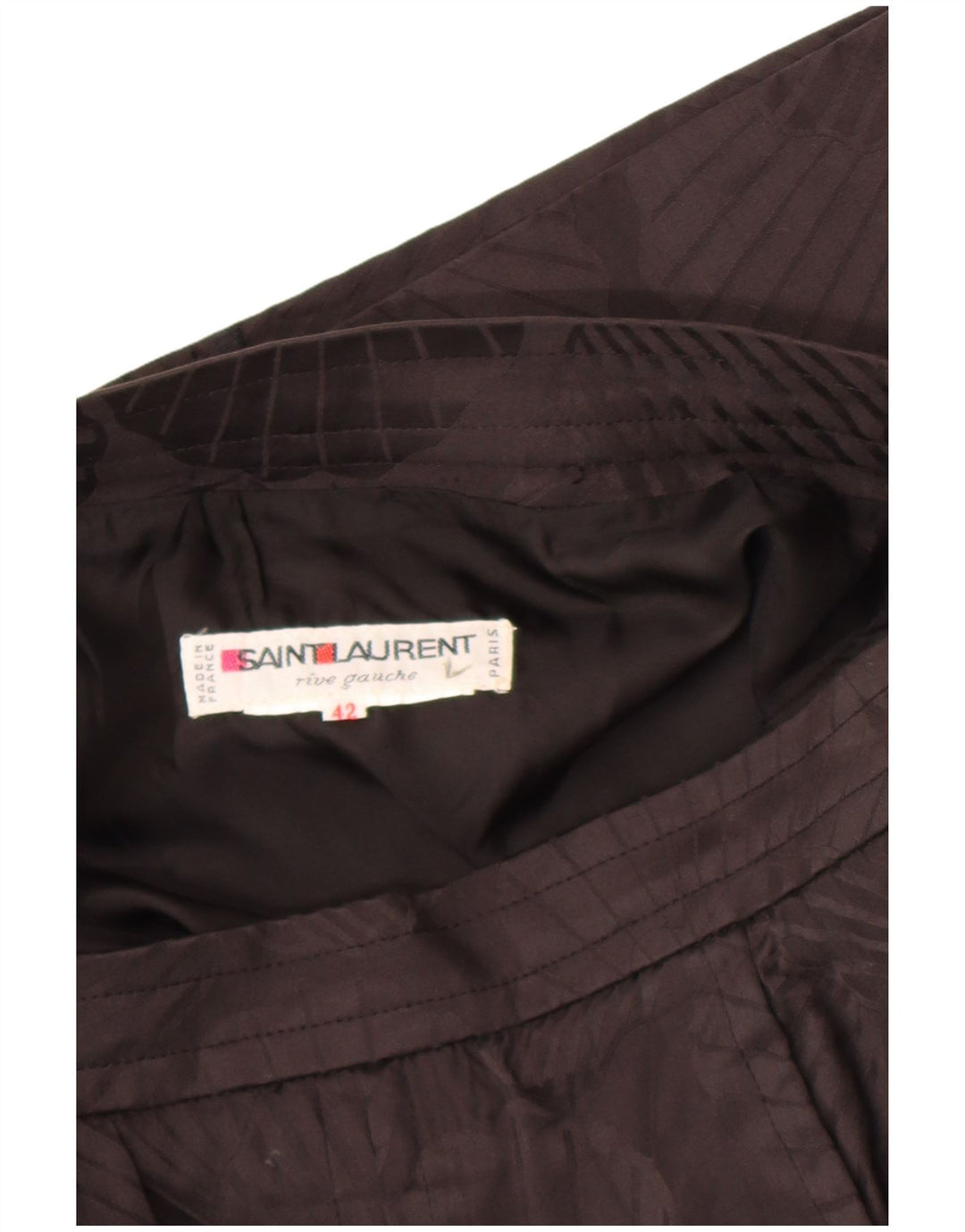 Saint Laurent Womens Straight Skirt IT 42 Medium W30 Black Floral Designer