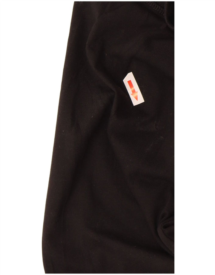 Adidas Womens Climalite Graphic Leggings UK 8/10 Small  Black Cotton