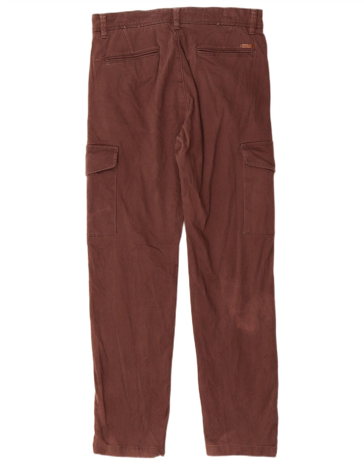 Jack & Jones Mens Slim Cargo Trousers W29 L30 Brown Cotton