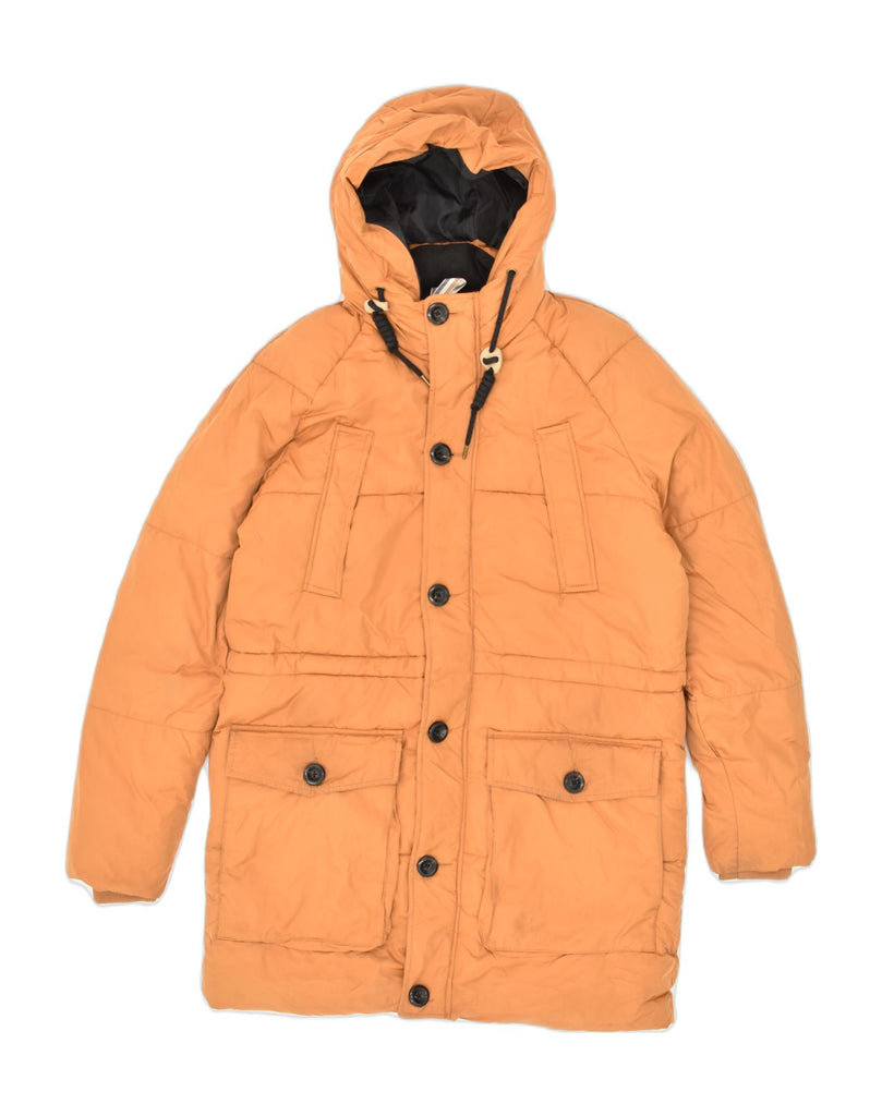 JACK & JONES Mens Originals Hooded Padded Jacket UK 38 Medium Orange | Vintage Jack & Jones | Thrift | Second-Hand Jack & Jones | Used Clothing | Messina Hembry 