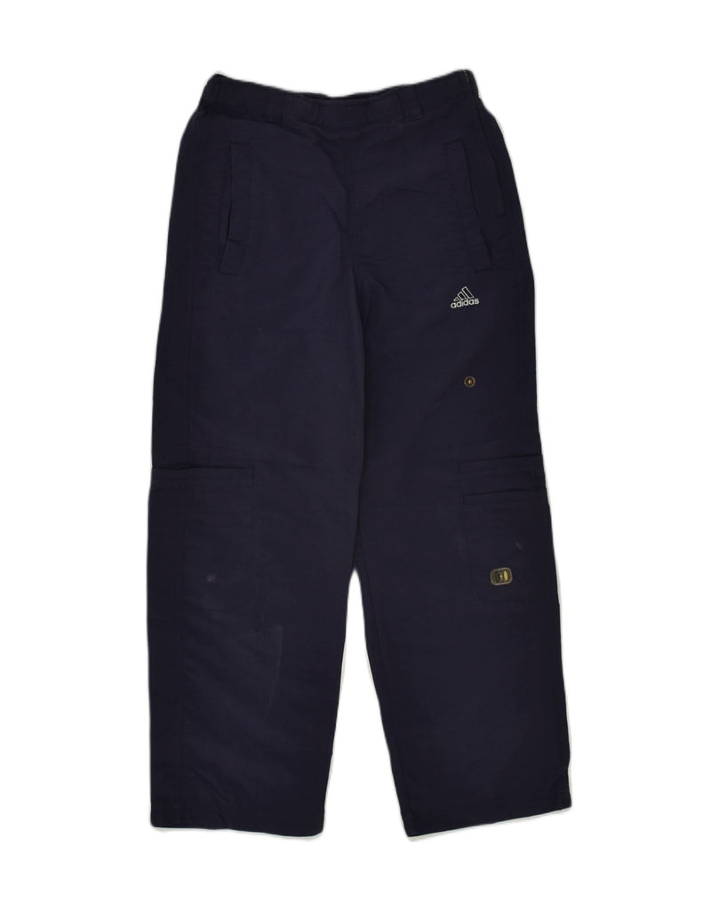 ADIDAS Girls Straight Cargo Trousers 9-10 Years W24 L25 Navy Blue | Vintage Adidas | Thrift | Second-Hand Adidas | Used Clothing | Messina Hembry 