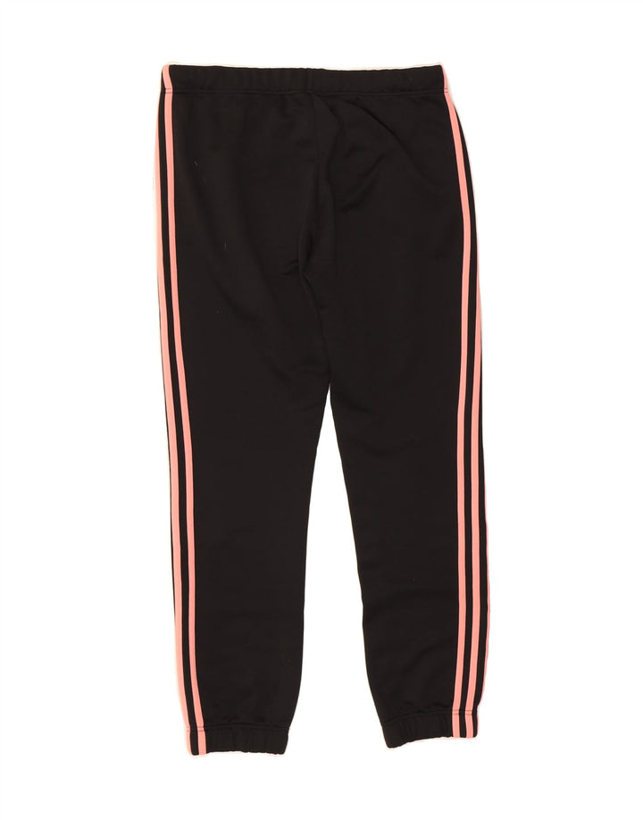 ADIDAS Womens Tracksuit Trousers Joggers UK 12/14 Medium Black Polyester Vintage Adidas and Second-Hand Adidas from Messina Hembry 
