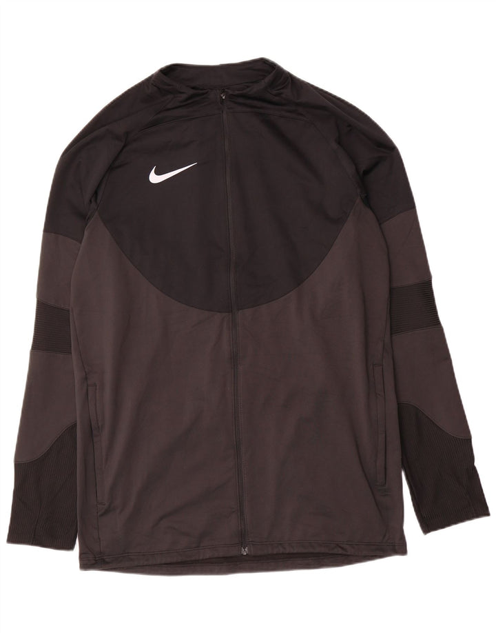 Nike Mens Therma-Fit Tracksuit Top Jacket Medium Black Colourblock
