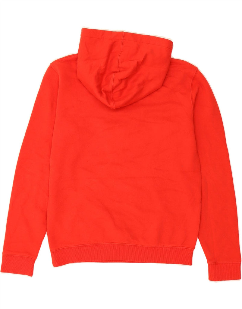 QUIKSILVER Womens Graphic Hoodie Jumper UK 14 Medium Red Vintage Quiksilver and Second-Hand Quiksilver from Messina Hembry 
