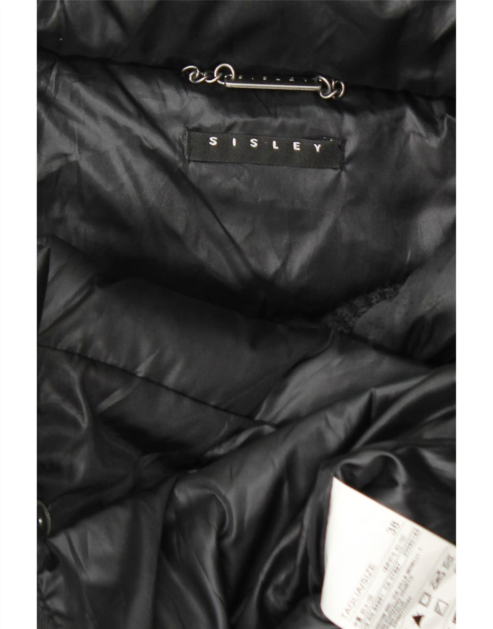 Sisley Womens Padded Jacket IT 38 XS Navy Blue Polyester