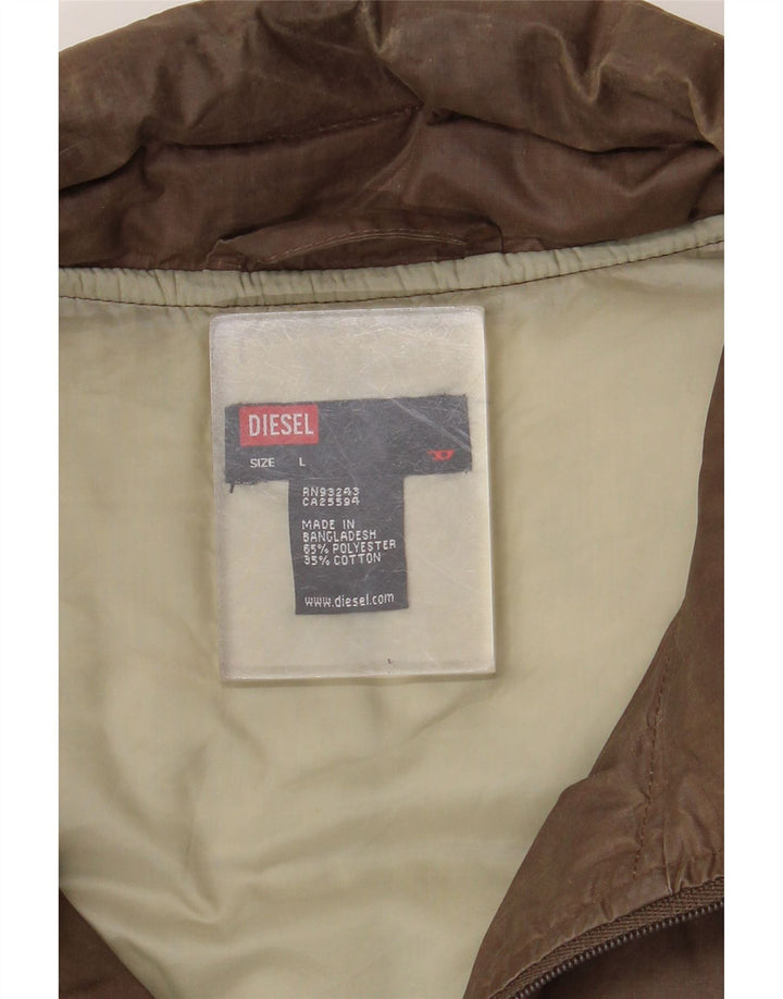 Diesel Mens Padded Gilet UK 40 Large Brown Polyester