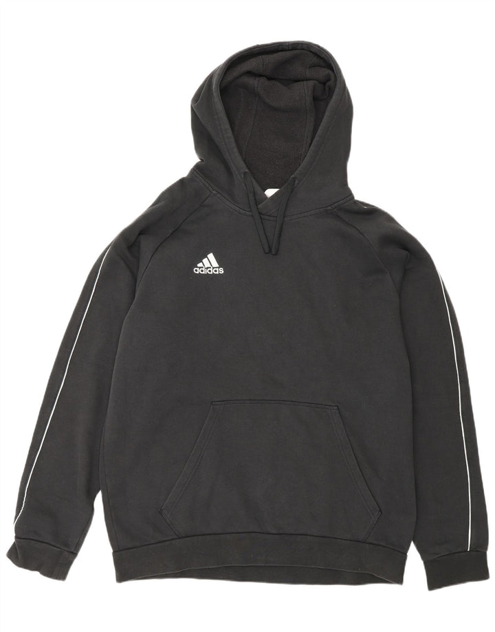 Adidas Mens Hoodie Jumper Large Black Cotton