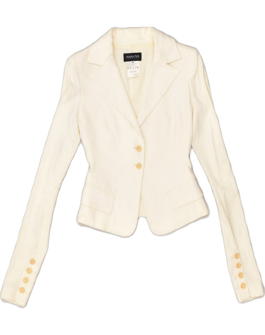 ボトムスその他 Patrizia Pepe Tailored White Viscose Blazer White 2 button slim jacket | Patrizia Pepe
