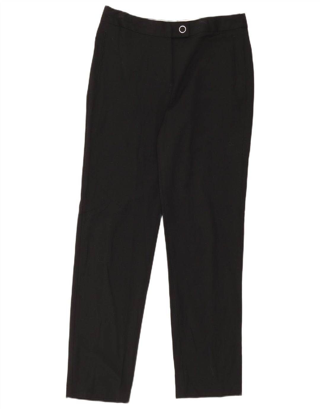 Marks & Spencer Womens Straight Suit Trousers UK 12 Medium W32 L32 Black