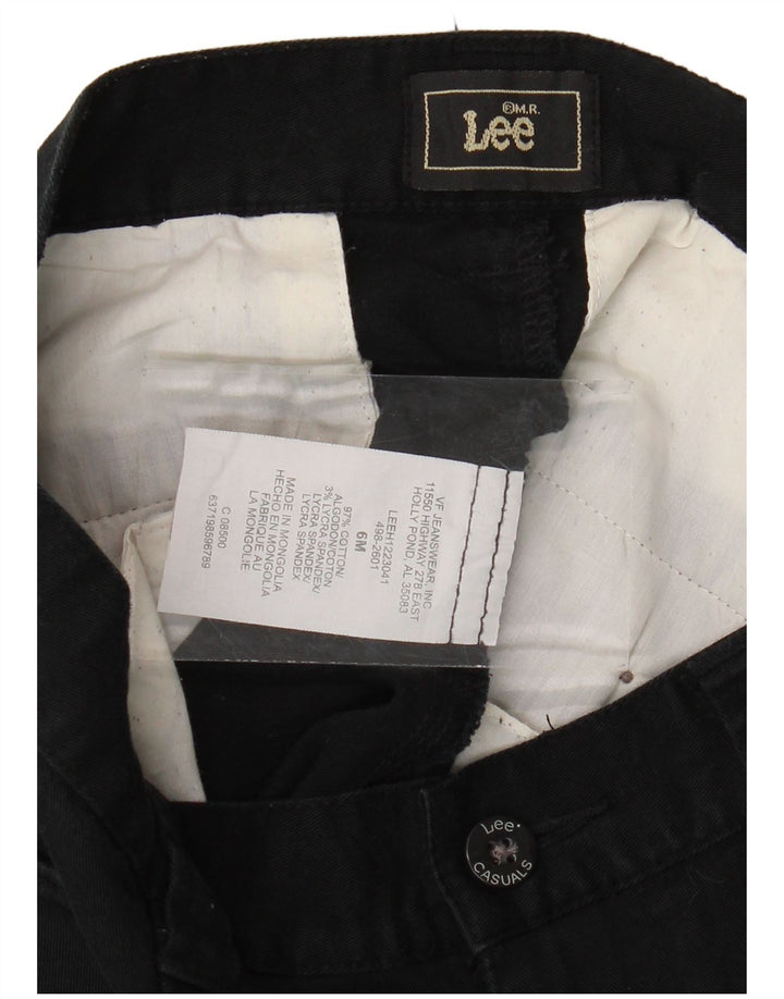 LEE Womens High Waist Tapered Capri Trousers US 6 Medium W30 L20 Black