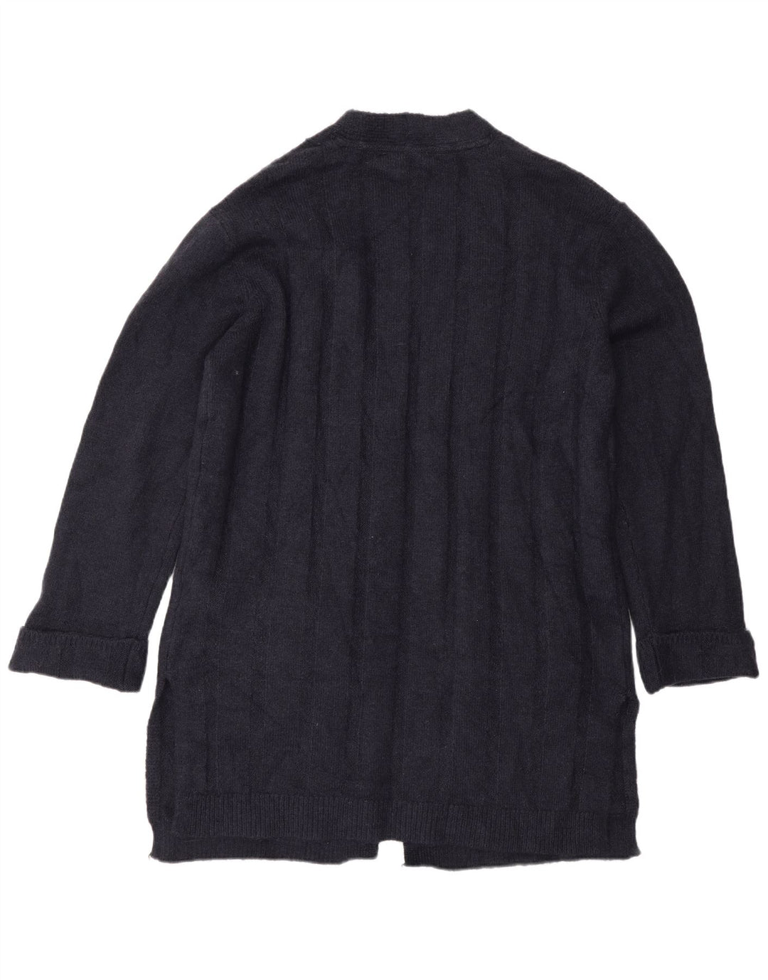 Marks & Spencer Womens Longline Cardigan Sweater UK 14 Medium Navy Blue